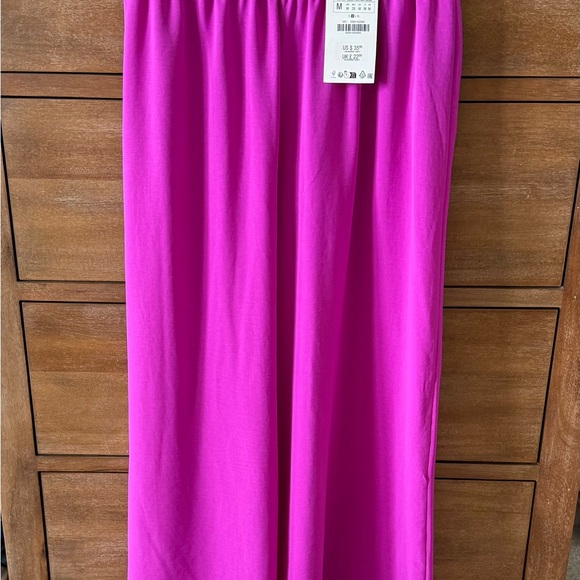 Zara Pants - ZaraVibrant Pink Women's wide leg pants NWT